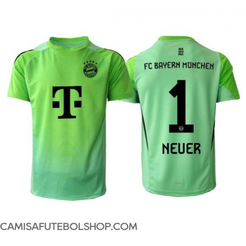 Camisa de time de futebol Bayern Munich Manuel Neuer #1 Goleiro Replicas 1º Equipamento 2025-26 Manga Curta